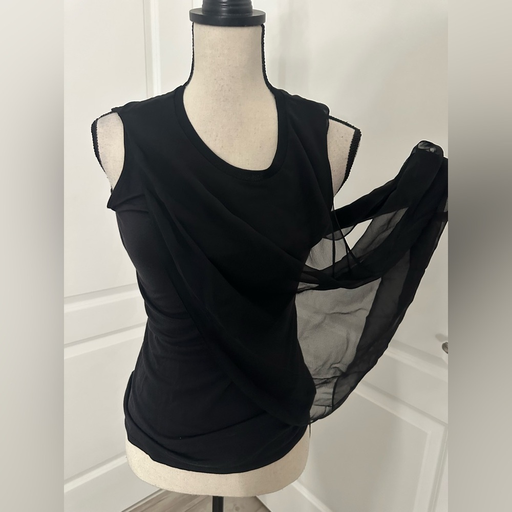 Elie Tahari Jessica Blouse Black NWT Size XS Silk Formal